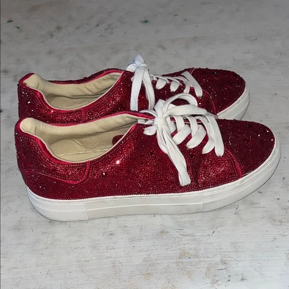 Betsey Johnson Shoes Betsey Johnson Sidny Red Rhinestones Shoe